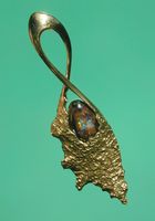 Zsofia Safrany Gold and Yowah Nut Pendant