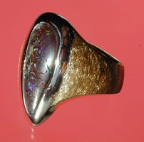 Laszlo Mikolcso Yowah Nut Matrix Opal Ring