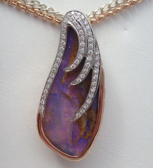 Crystal Cave Yowah Opal Pendant