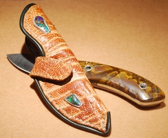 Ian Mac McArthur Roadkill Koroit Fancy Knife & Sheath