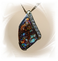 X Factor Opalised Wood Opal Pendant