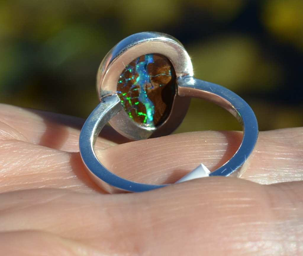 Ring Yowaah Boulder Opal Matrix