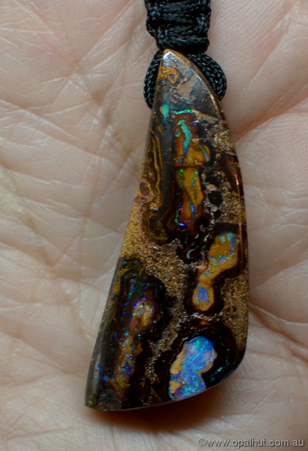 Boulder Opal Bead Cabochon Koroit Yowah Nut Australian Boulder Opal Side Drilled Cabochon Interesting Veining Nut Portion handmade unique